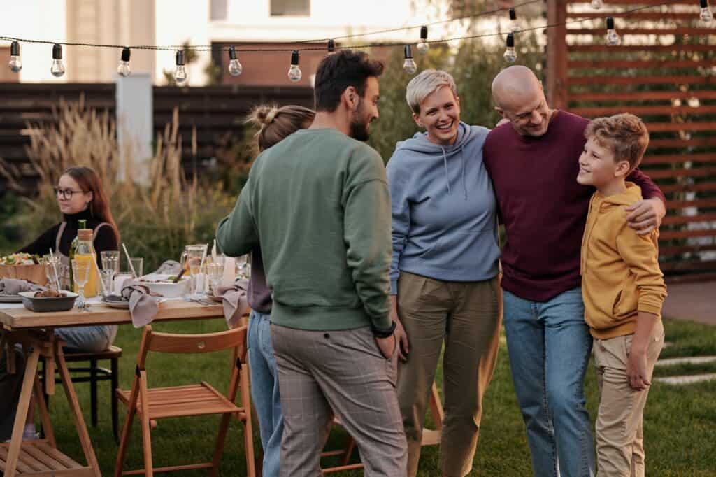 family gathered around a table for the holidays in Ventura